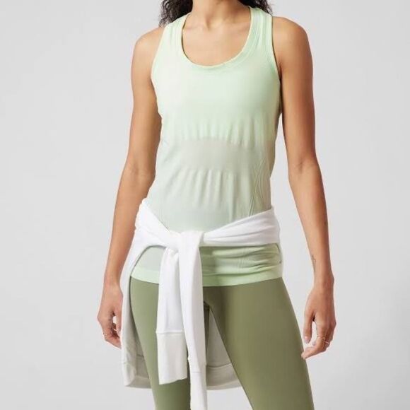 Athleta Momentum Seamless Mint Green Tank Top - Picture 1 of 5